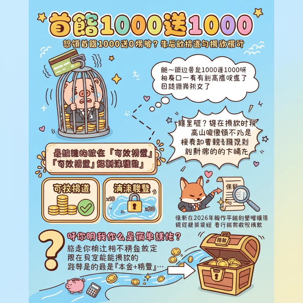 想領首儲1000送1000獎金？先搞懂有效投注與提款限制