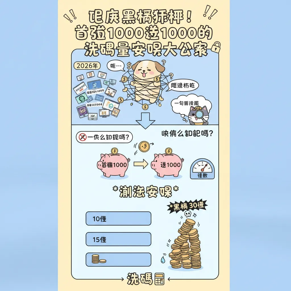 避開黑網陷阱！首儲1000送1000的洗碼量要求大公開